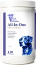 Mandíbulas multivitamínicas para perros (120 Mandíbulas blandas) - Vitaminas todo en uno para perros de todas las edades, tamaños " pechos " soporta la inmunidad, la salud digestiva, la piel, la salud conjunta de la carne con Glucosamina, ácidos grasos Omega