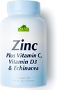 ALFA VITAMINS Zinc + Vitamina C, D3 &amp; Echinacea Suplementos, Immune Support Formula with Enhanced Absorption, Supports Bone Health, Immune Function, and Antioxidant Protection, 120 Caplets