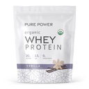 Dr. Mercola Pure Power Organic Whey Protein - 20 g Protein - Apoya el Crecimiento del Musculo & Energy - Grass-Fed Whey Concentrate - 15 Servings (20.60 oz) - Vanilla