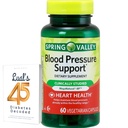Spring Valley Blood Pressure Support, 60 Capsules. incluye confidencialidad desde A a Zinc con LUAL