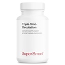 Supersmart - Circulación Triple Vino ( Alta Potencia) - 3-en-1 Fórmula - Red Vine Leaf Extracto - con Grape Seed &amp; Marc ANTE Vegan &amp; Gluten Gratis - 60 Veg Capsules