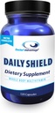 Ventajas del médico Multivitamina de escudo diario con extracto de té verde &amp; Bilberry Silencio 120 Non-GMO Capsule Antioxidant Suplemento para luchar contra los daños radicales libres &amp; Sistema de apoyo