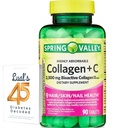 Collagen de Spring Valley + C Tablets for Hair/Skin/Nail Health, 2.500 mg, 90 Cuenta, Altamente Absorbable, Collagen Plus Vitamin C Bundle con 45 Diabetes de Luall Decodificado