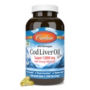 Carlson - Cod Liver Oil Gems, Super 1000 mg, 250 mg Omega-3, 400 UI (10 mcg) Vitamina D3, Wild Caught Norwegian Arctic Cod Liver Oil, Nordic Fish Oil Capsules, 250 Softgels