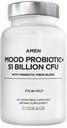 Amen Mood Probiotic Supplement 51 Billion CFU - Prebióticos orgánicos y Probióticos - Acidophilus Probiotic Pills, Fibras - Mood Organic Ashwagandha, Blueberries - Vegan ' Non-GMO - 60 cápsulas