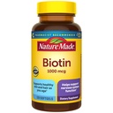 Nature Made Biotin 1000 mcg Softgels, Biotina Vitaminas Suplemento dietético, soporta la piel saludable del cabello, 120 Softgels, 120 Day Supply