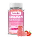 Collagen Gummies ← Pelo, Esquín &amp; uñas Gummies with Biotin Vitamin C, E, " Zinc ← Strawberry Flavored  durable Collagen for Women ◾ Strawberry Flavored 60 Conde