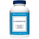 La vitamina Shoppe B-Complex 100 - apoya la producción de energía, la función del sistema nervioso y el metabolismo nutrito - excelente fuente de B1, B2, B6, B12, Niacin, ácido fólico " Biotina (300 cápsulas vegetales)