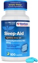 GenCare - Ayuda al sueño Diphenhydramine HCL 25mg Blue Caps (100 caplets) - Non Habit Forming Nighttime Sleeping Pills for Adults to Fall Asleep Faster &amp; Sleep Deeper Through The Night - Sleep Aids