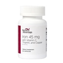 Bariatric Advantage Iron 45 mg con vitamina C, Thiamin y Copper para aumentar la absorción y utilización, fácil de digerir para pacientes de Bypass gástrico y Cirugía de Gastrectomía de mangas - 60 Conde