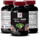 Biotina, color dinámico - GRAY HAIR REVERSE - aspecto renovado del cabello, brillo del cabello, vibración fresca, reenergizante de color, cabello exuberante, brillo radiante, chispa del cabello, fórmula revitalizante 1 Botella 60 cápsulas