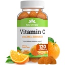 Vitamina C y Zinc Gummies para adultos con Echinacea y Caderas Rosas – Vitaminas de Gummy Naranja para Hombres – Suplemento de Apoyo Inmunitario – No GMO, Vegan, Gluten, Nut y Dairy Gratis (120 Conde)