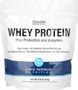 Lake Avenue Whey Protein + Probióticos, Chocolate, 5 lb Pouch (2,27 kg), Nutrición