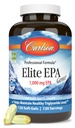 Carlson - Elite EPA Gems, 1000 mg EPA Fish Oil, Wild-Caught, Norwegian Fish Oil, Fuente sostenible, Ayuda a mantener niveles saludables de triglicéridos, 120 Softgels