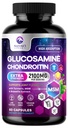 Glucosamine Chondroitin MSM Joint Supplement 2100mg - with Glucosamine Sulfate, Turmeric, Boswellia, Quercetin & Bromelain - Nature's Extra Strength Flexibility, Mobility & Joint Support, 60 Capsules