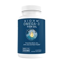 BIOHM Omega-3 Fish Oil (2500mg, 60 Softgels) High Potency 860mg EPA &amp; 630mg DHA, Omega 3 Fatty Acid Suplementos para apoyar cerebro, articulación, ojo, salud del hígado " , Fuente sostenible