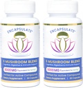 ENCAPSULATE 6 Mushroom Blend – Reishi, Chaga, Turquía Tail, Cordyceps, Lion’s Mane & Shiitake 8:1 Mushroom Extract – Nootropic &amp; Adaptogen Mushroom Supplement for Gut, Brain & Immune Support - 120 Caps