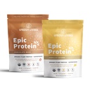 Sprout Living Epic Protein Bundle - Chocolate Maca &amp; Vanilla Lucuma (20g Organic Plant-Based Protein Powder, Vegan, Gluten Free, Superfoods)