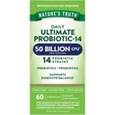 La verdad de la naturaleza Probiótico para Mujeres y Hombres Silencio 50 Billion CFU TEN 14 Strains Probióticos Silencio 60 Capsules ← Stomach Friendly TEN 200mg Prebióticos TEN VÉRGICO, NO OGM &amp; Gluten Suplemento Gratis