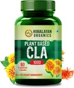 Himalayan Organics Organics Plant Based CLA 1000 Safflower Oil Extract Fat Burner Supplement TEN Immunity Booster, Weight Management, Lean Muscle Mass TEN Good for Men and Women -90 Veg Capsules