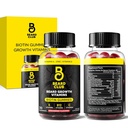 The Beard Club Biotin Beard Growth Vitamin Gummies - Hair Supplement for Men - Vitaminas B12, E, &amp; C para soportar un Thicker Fuller Looking Facial Hair - Strawberry Gummy