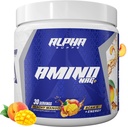 Alpha Supps Amino NRG+ BCAA Amino Energy Recovery Powder - Hydration Blend with Electrolytes - Focus Blend for Optimal Performance Support in Men &amp; Women (30 Servings, Peachy Mango)