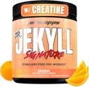 PROSUPPS Dr. Jekyll Signature Pre Workout Powder with Creatine - Stim-Free Preworkout Supports Muscle Volume &amp; Endurance - Suplementos de gimnasia sin cafeína (Orange, 30 Servings)