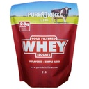 Pure Choice Unflavored Whey Protein Isolate Powder, 28g Protein &amp; Sugar-Free, Undenatured Whey, 1 Ingrediente, No Fillers o Sweeteners artificiales (Unflavored, 2 lb)