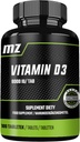 Vitamina D3 2000 UI en una Tabla - 180 Tablas - Las últimas para 720 Serviciones - Apoyo Calcio Balance &amp; Bone Health - Suplemento dietético por MZ