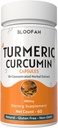 Cápsulas Turméricas 500mg ← Curcuma Longa 10:1 Extracto " Polvo Negro Resumen 5% para la absorción reforzada " Suplemento Herbal Silencio No GMO, Libre de gluten (60 Cuenta (Pack of 1))
