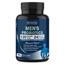 Probióticos para Hombre Salud Digestiva, 120 Billones CFUs Mens Probiótico con Enzimas Digestivas " Saw Palmetto " Cranberry for Gut, Prostate " Urinary Tract Health, Shelf Stable, 90 cápsulas