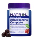 Natrol Ashwagandha Completa Gummy, 3-in-1 Daily Stress Supports Better Mood, Reduce el estrés ocasional y la fatiga, 30 Gummies, hasta un suministro de 15 días
