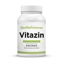 Herbsforever Vitazin Capsules Ayurvedic Herbal Supplement Supports Energy & Performance Proporciona fuerza física y mental 90 Vege Capsules 800 Mg Cada