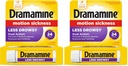 Dramamine All Day Less Drowsy Motion Sickness Relief 8 Tablets Included (Pack of 2)