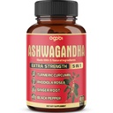 90 cápsulas - Aswagandha suplemento cápsulas - Ginger Root, Turmeric, Rhodiola Rosea &amp; Black Pepper