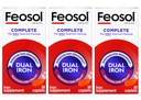 Feosol Bifera HIP & PIC Iron Suplemento, Completo - 30 Caplets, Pack de 3