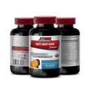 suplemento para la pérdida de cabello para las mujeres - ANTI-GRAY HAIR SOLUCIÓN - suplemento de crecimiento del cabello sin biotina sierra píldoras palmetto para los hombres, color natural del pelo para la cobertura del cabello gris para los hombres 1 Bottle 60 cápsulas