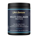 Multi Collagen Peptides Types I, II, III, V & X Hydrolyzed Protein Powder – Grass-Fed, Blend with Digestive Enzyme – for Skin, Hair, Nails, Joints & Gut Health, Unflavored
