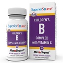 Complejo B de Fuente Superior con vitamina C - Multivitamínico para el apoyo a la salud cardíaca - Folic Acid Suplemento para niños - Immune Support Fórmula con vitamina C - 60 tabletas instantáneas