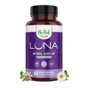 Naturales anidados Luna Sleep Aid - No-Habit Forming Natural Sleeping Pills for Adults with Naturally Sourcedients - Valerian Root, Melatonin, Chamomile, Lemon Balm, and More - 60 Vegan Capsules