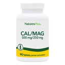 NaturalezasPlus Cal/Mag - 90 Tablas Vegetarianas - 500 mg Calcio &amp; 250 mg Magnesio - 90 Serviciones
