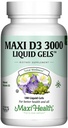 Maxi Health Vitamin D3 3000 UI 75 mcg Vitamina D Suplemento para Huesos Saludables, Dientes, Apoyo Inmunitario - VIT D3 Suplemento Fácil de Tragar No GMO, Suplemento para Hombres y Mujeres – Kosher 180 Gels