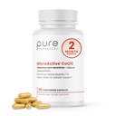 MicroActive CoQ10 Reforzada con MicroPQQ + Shilajit “Sustained Release” 60 Veg Caps  durable Conveniente Una vez un día Dose Clínica ← 2 Month Supply ← Vegan ← Farmacéutica Grado