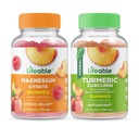 Magnesio salvavidas 85mg + Curcumina Turmérica, Gummies Bundle - Gran Tasting, Suplemento de vitamina, Gluten Gratis, GMO Gratis, Gummy Chewable