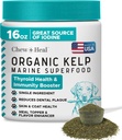 Kelp Supplement for Dogs - 16 oz de Kelp Powder Granules con 5cc Spoon - Bien para la función tiroidea saludable, reducir la placa dental y la salud de la piel - Hecho en los EE.UU.
