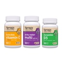 Renzo's Vitamins Immune Support Bundle - Vitamin C with Elderberry & Zinc for Immune Support, Picky Eater Kids Multivitamin, and Vitamin D3