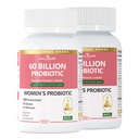 Probióticos y Prebióticos para Mujer PH Balance " Digestión - 60 Billion Vaginal Probiótico con Cranberry " D-Mannose para Gut, Urinary, Immune Health, Vegan " Non-GMO TEN 180 cápsulas