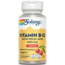 SOLARAY Vitamina B-12 1000mcg Lozenges with Folic Acid ← Natural Cherry Flavor ← Healthy Energy Support