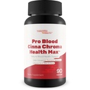 Pro Blood Cinna Chroma Health Max - Natural Blood Health Support with Cinnamon, Turmeric, Berberine, Vitamin D, Vitamina C, Zinc &amp; More - Promote Balanced Blood Health &amp; Improved Blood Flow