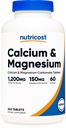 Nutricost Calcium &amp; Magnesium Carbonate 240 Tablets, 1200mg de Ca &amp; 150mg de Mg por Serving, 60 Servings- Gluten Free, Non-GMO